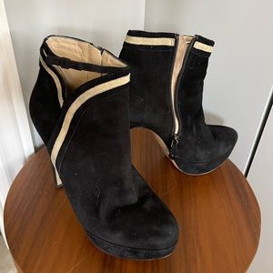 TWIN-SET - Simona Barbieri / Black Suede Platform Bootie